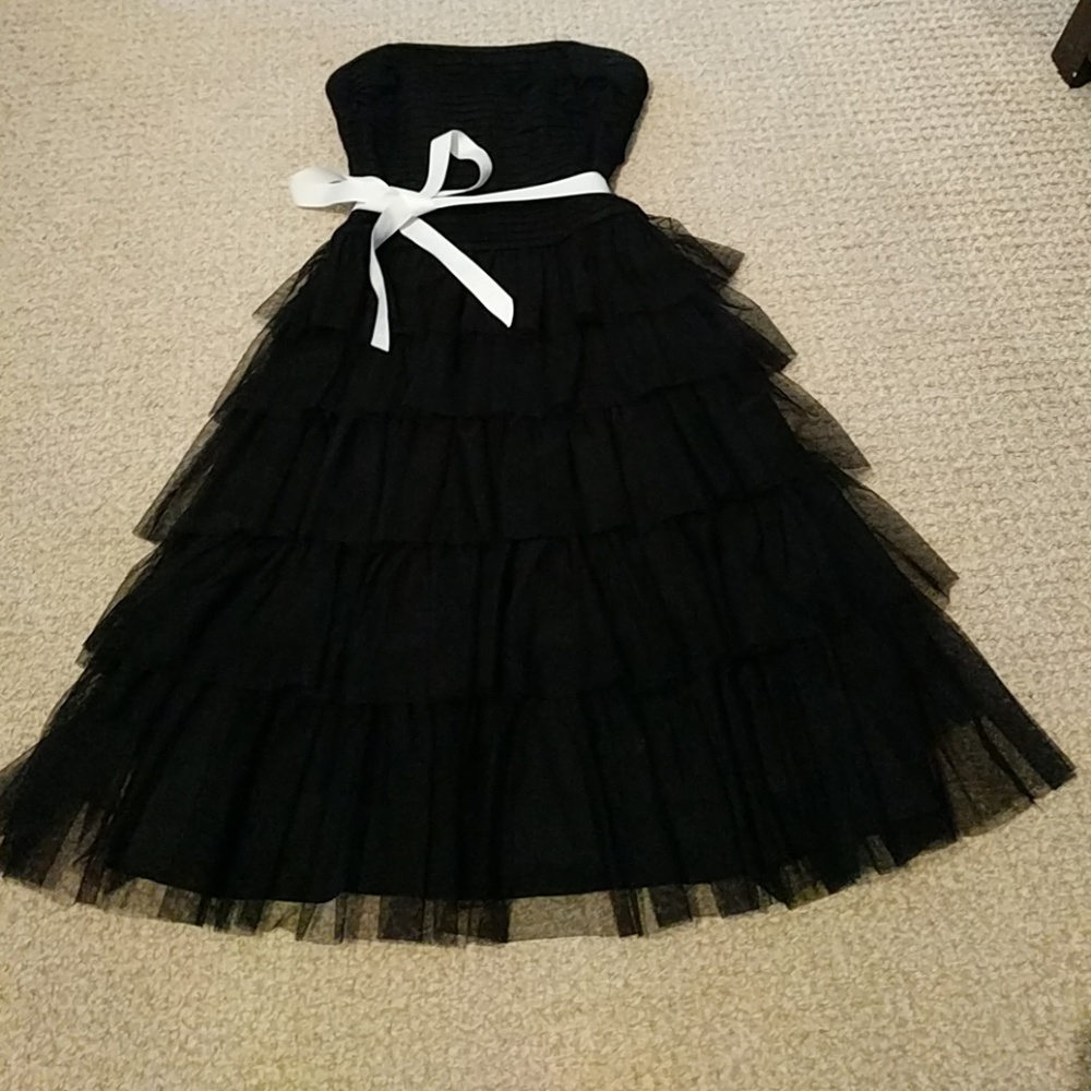 Fun strapless black BCBG dress